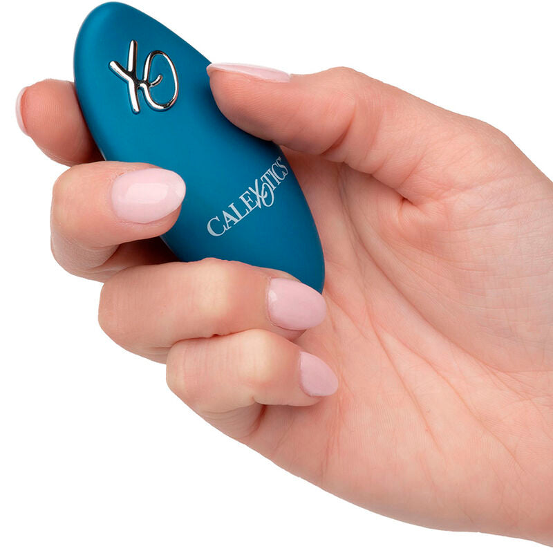 CALEXOTICS - MASSAGEADOR HIGIÉNICO COM MOTOR DUPLO E CONTROLO REMOTO AZUL