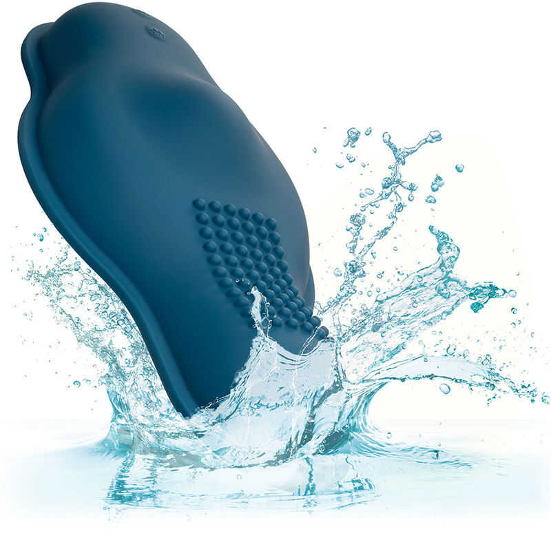 CALEXOTICS - MASSAGEADOR HIGIÉNICO COM MOTOR DUPLO E CONTROLO REMOTO AZUL