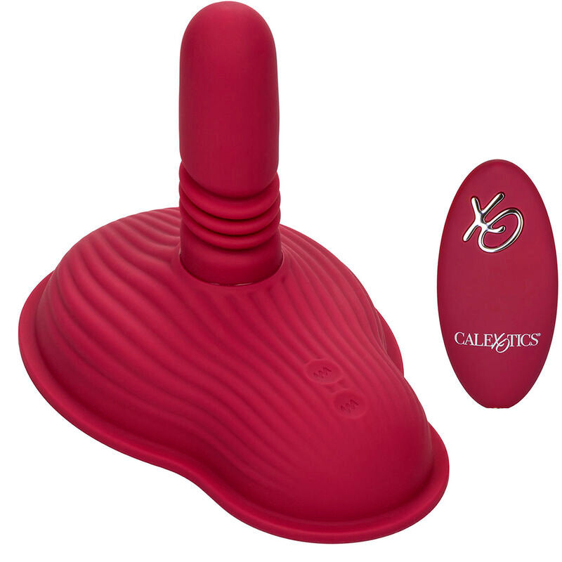 CALEXOTICS - MASSAGEADOR RIDER COM CONTROLO REMOTO E MOTOR DUPLO VERMELHO