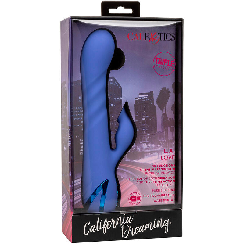 CALEXOTICS - L.A LOVE VIBRATOR & SUCTION BLUE BY CALIFORNIA DREAMING