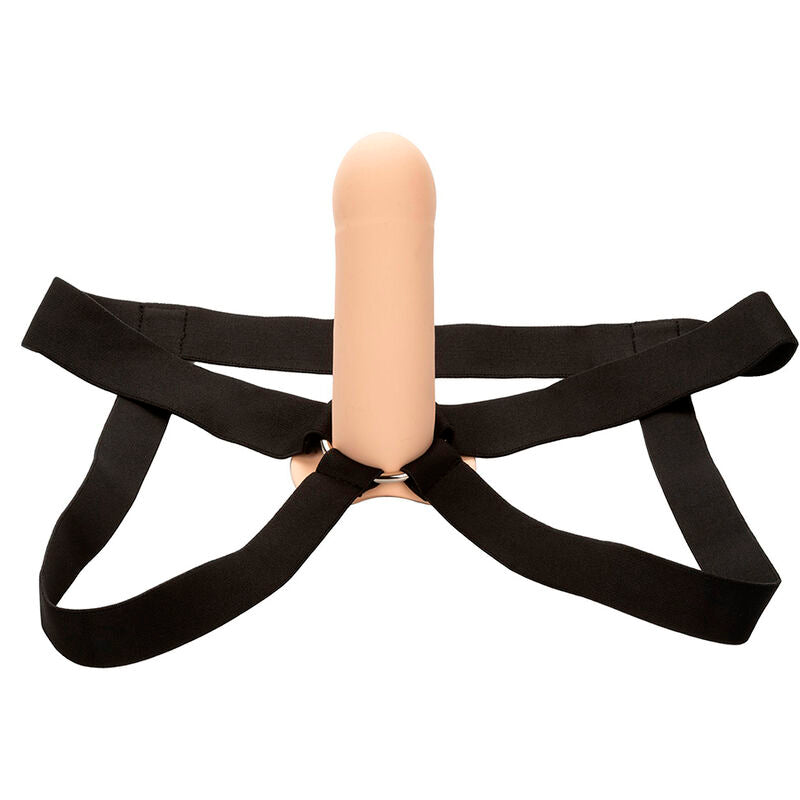 CALEXOTICS - EXTENSIÓN PERFORMANCE MAXX CON ARNÉS PIEL CLARA