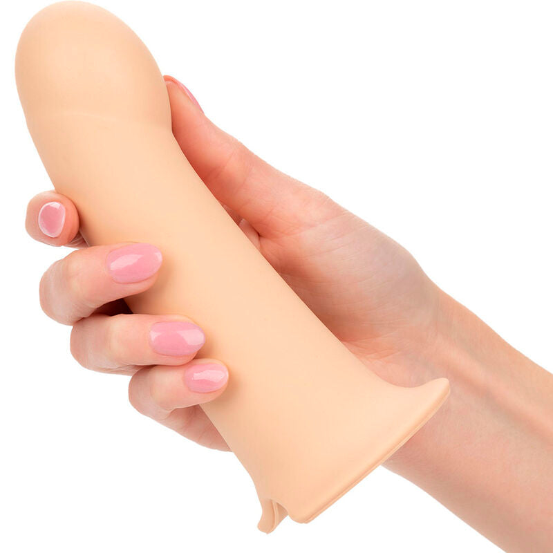 CALEXOTICS - EXTENSIÓN PERFORMANCE MAXX CON ARNÉS PIEL CLARA