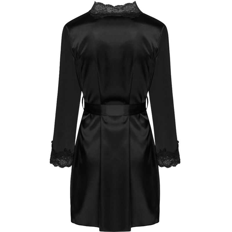 LIVCO CORSETTI FASHION - JACQUELINE LC 90249 DRESSING GOWN + SHIRT + PANTY BLACK L/XL