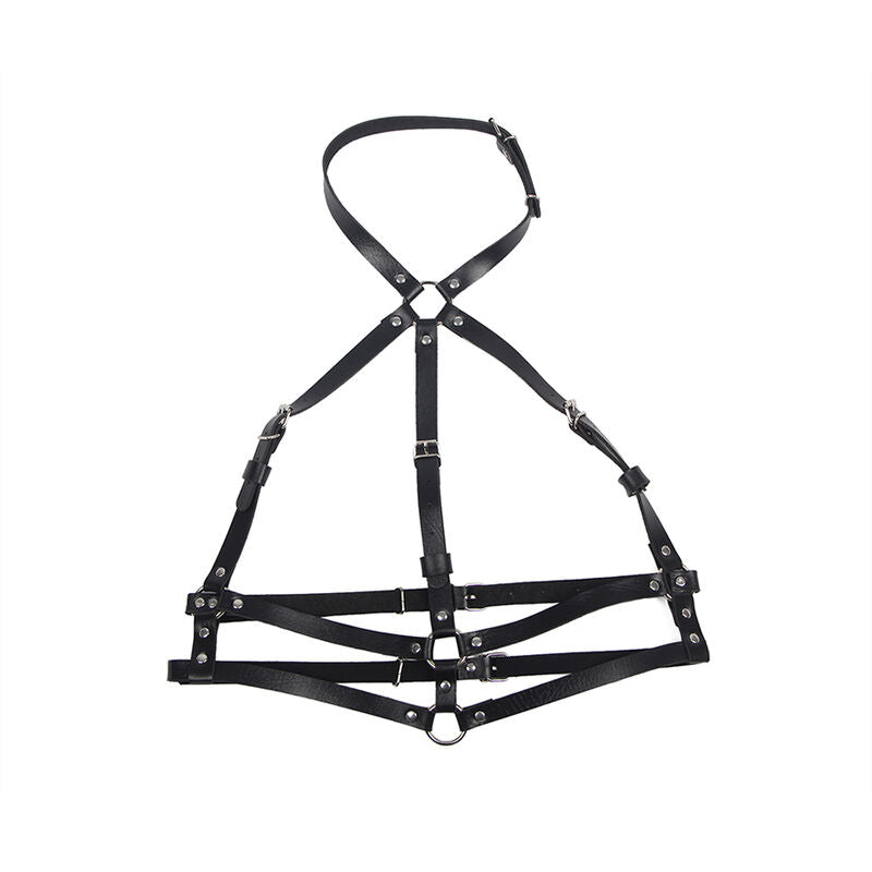 SUBBLIME - ARNÉS DE PECHO CON ANILLA DE CUERO NEGRO TALLA ÚNICA