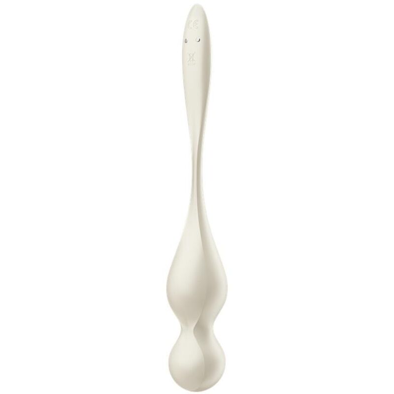 SATISFYER - BOLAS DE KEGEL VIBRATÓRIAS EM FORMATO DE PÁSSAROS DO AMOR BRANCAS