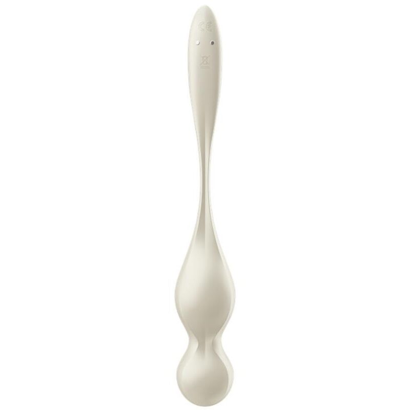 SATISFYER - BOLAS DE KEGEL VIBRATÓRIAS EM FORMATO DE PÁSSAROS DO AMOR BRANCAS