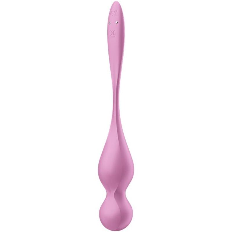 SATISFYER - BOLAS DE KEGEL VIBRATÓRIAS EM FORMATO DE PÁSSAROS DO AMOR ROSA