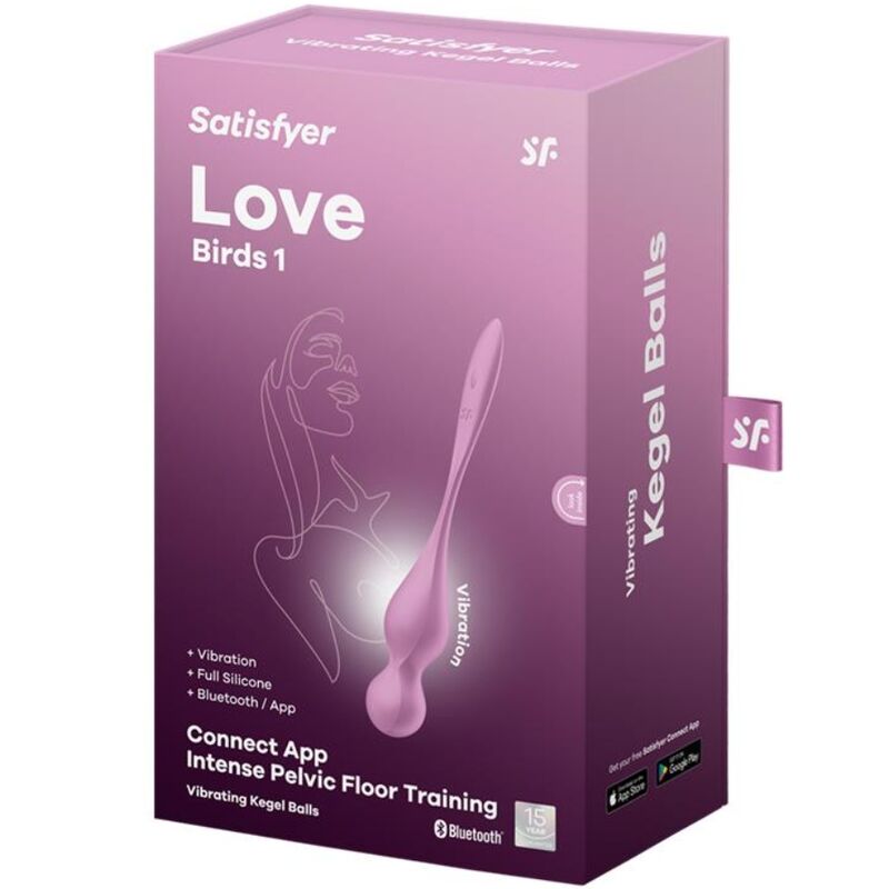 SATISFYER - LOVE BIRDS BOLAS VIBRATORIAS KEGEL ROSAS