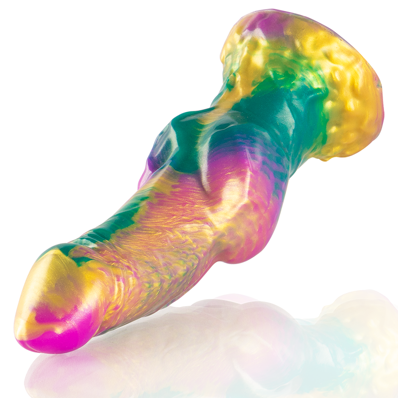 ÉPICO - DILDO IRIS COM TESTÍCULOS DE PRAZER ARCO-ÍRIS