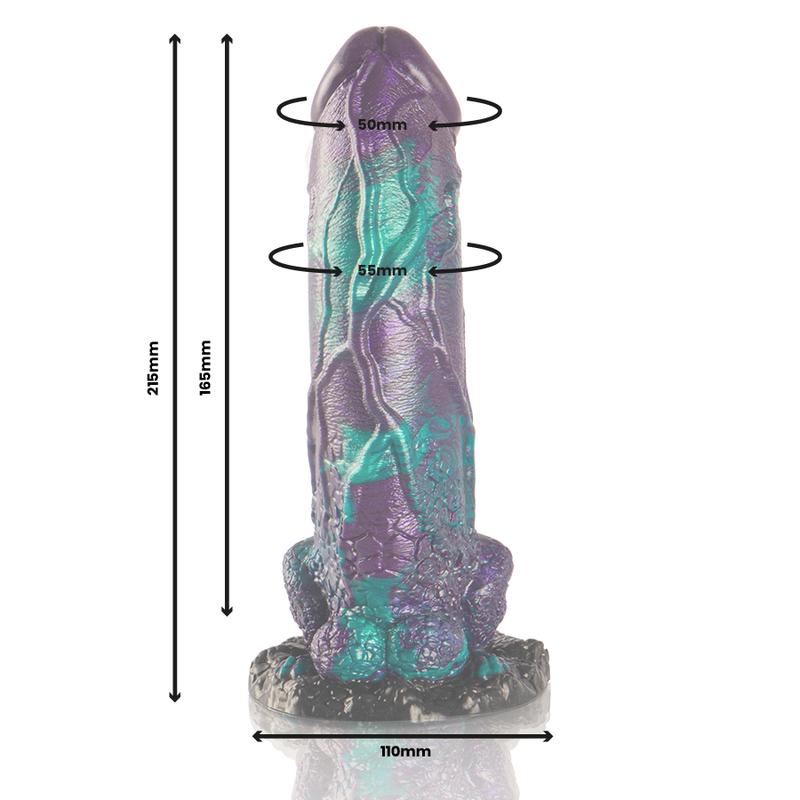 EPIC - DILDO DE MANJERICÃO DUPLO PRAZER ESCAMOSO TAMANHO GRANDE