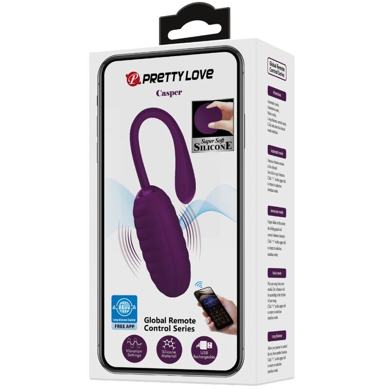 PRETTY LOVE - HUEVO VIBRADOR RECARGABLE CASPER MORADO