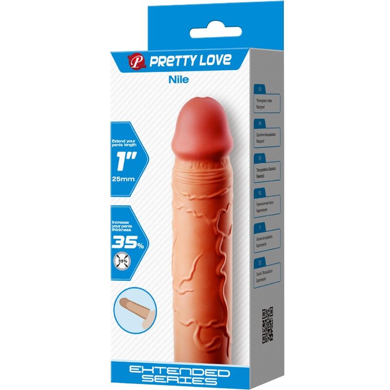 PRETTY LOVE - FUNDA PARA EXTENSOR DE PENE NILE COLOR CARNE