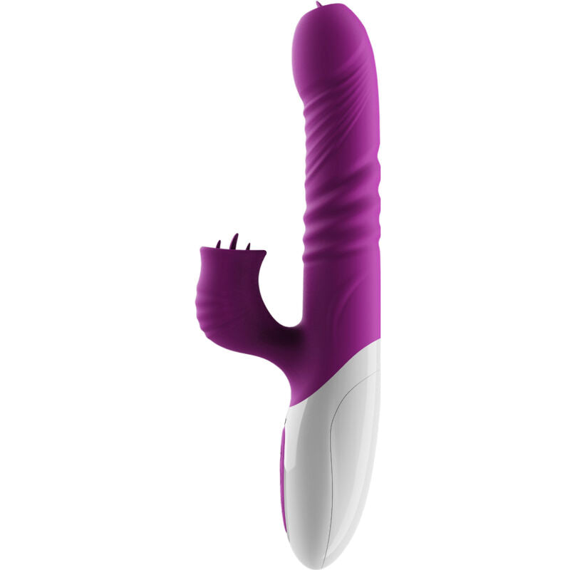 ARMONY - VIBRADOR DE LÍNGUA DUPLA COM EFEITO DE CALOR VIOLETA IMPULSIONANTE