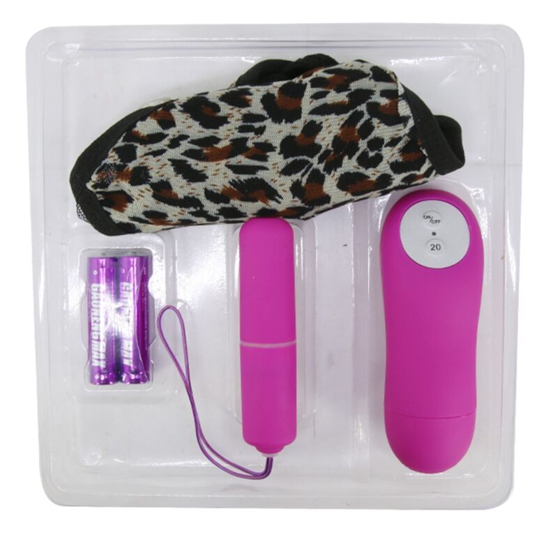 BAILE - CALCINHA FIO DENTAL COM VIBRADOR E CONTROLO ROXA