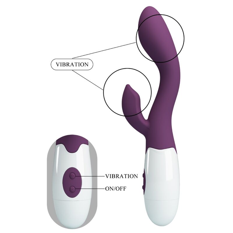 PRETTY LOVE - VIBRADOR PUNTO G BRILLANTE MORADO
