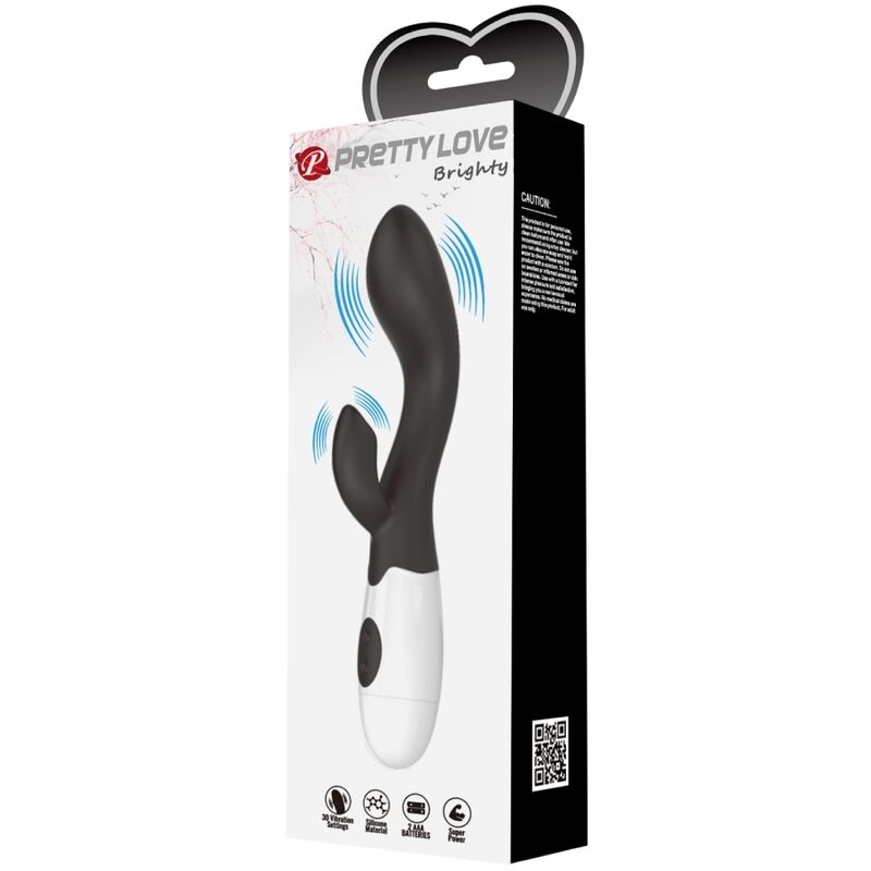 PRETTY LOVE - VIBRADOR DE PUNTO G BRILLANTE NEGRO