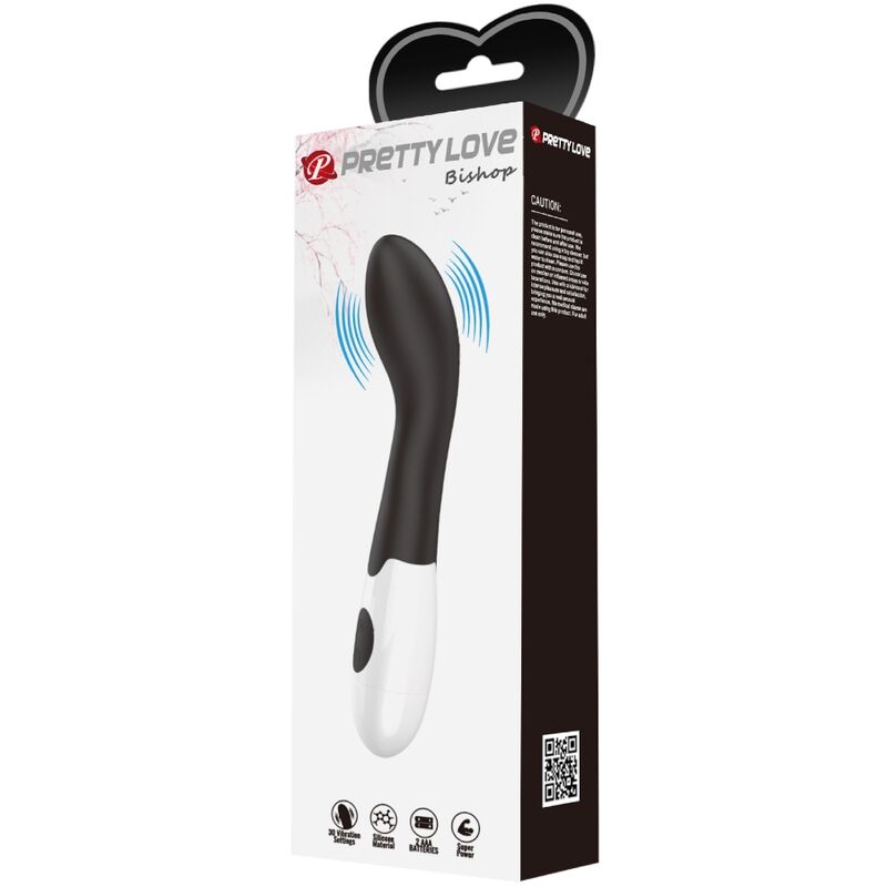 PRETTY LOVE - VIBRADOR BISHOP PUNTO G 30 MODOS NEGRO