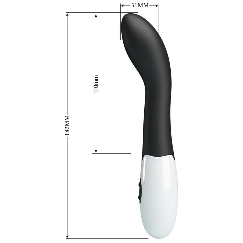 PRETTY LOVE - VIBRADOR BISHOP PUNTO G 30 MODOS NEGRO