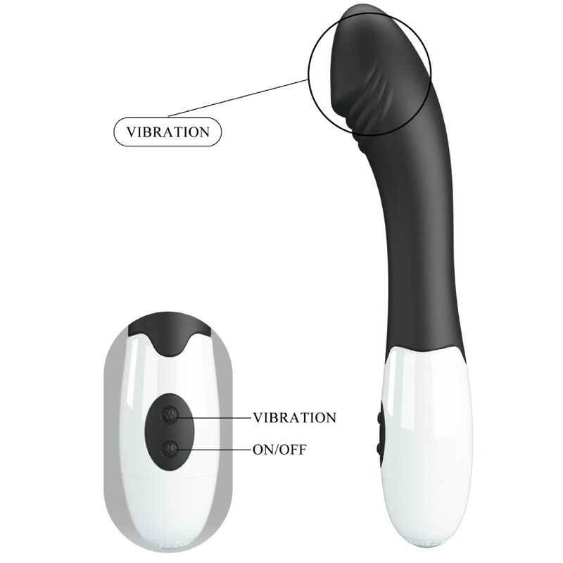 PRETTY LOVE - VIBRADOR ELEMENTAL PUNTO G 30 MODOS NEGRO