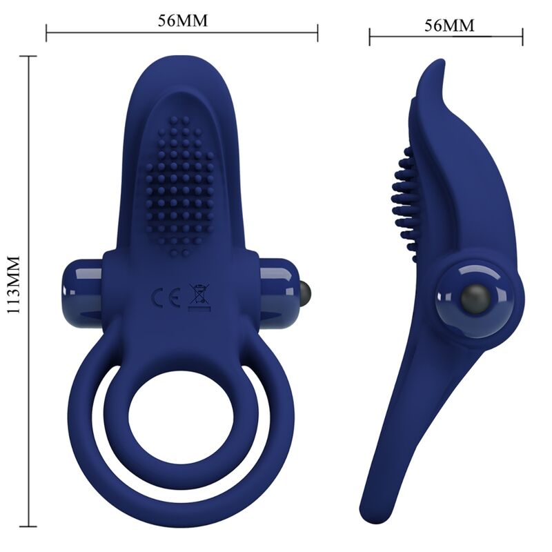 PRETTY LOVE - ANEL DUPLO BRONSON COM VIBRAÇÃO AZUL