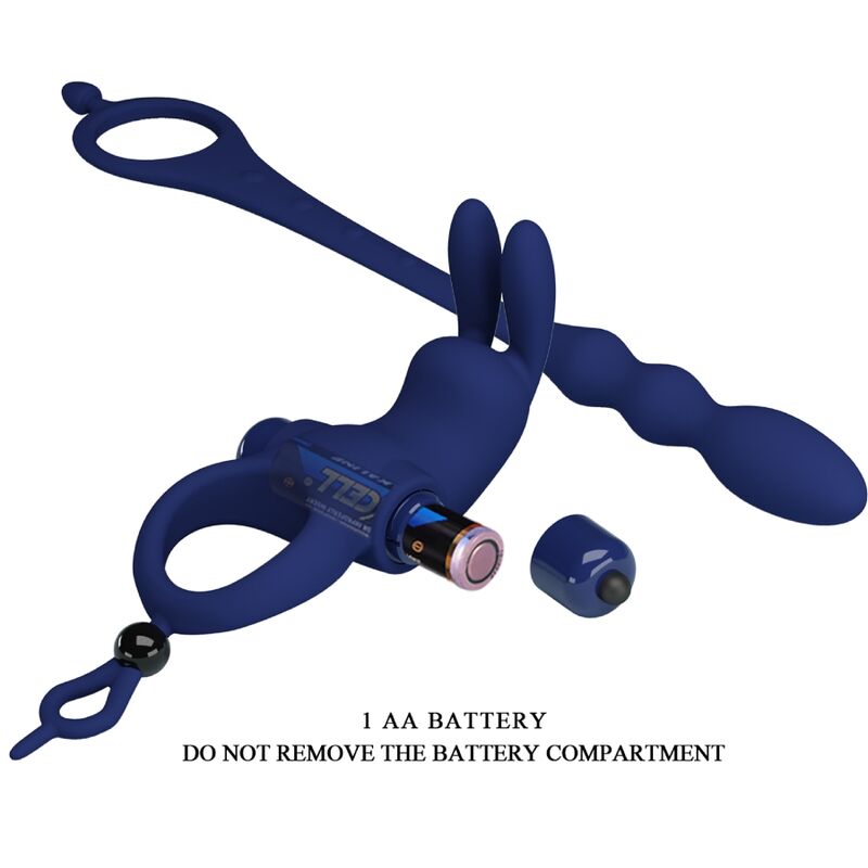 PRETTY LOVE - AYAD ANILLO VIBRADOR CON CONEJO CON TAPÓN AZUL