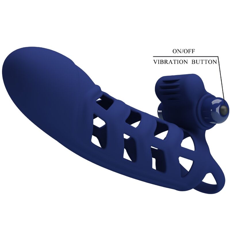 PRETTY LOVE - ANEL VIBRADOR ALTAF COM CAPA EM SILICONE AZUL
