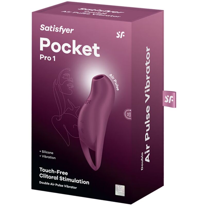 SATISFYER - POCKET PRO 1 ESTIMULADOR DE CLÍTORIS GRANATE