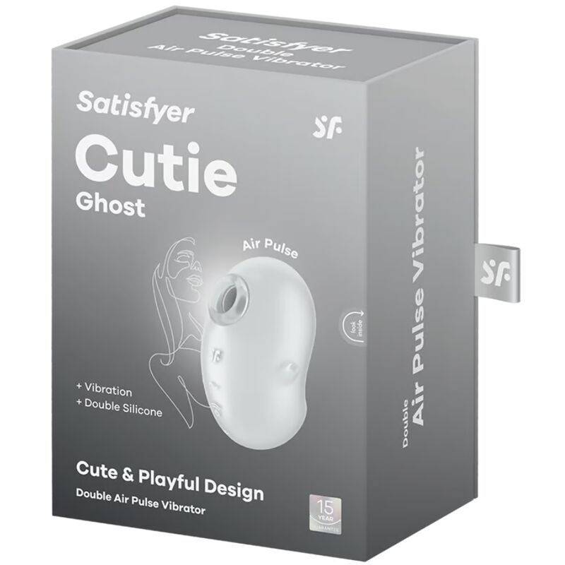 SATISFYER - CUTIE GHOST VIBRADOR DE APLICACIÓN BLANCO