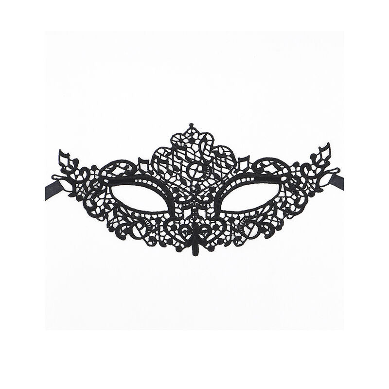 QUEEN LINGERIE - BLACK LACE MASK MODEL 1