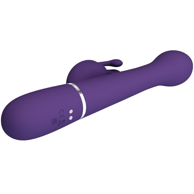 PRETTY LOVE - VIBRADOR DEJON RABBIT 3 EM 1 MULTIFUNCIONAL ROXO