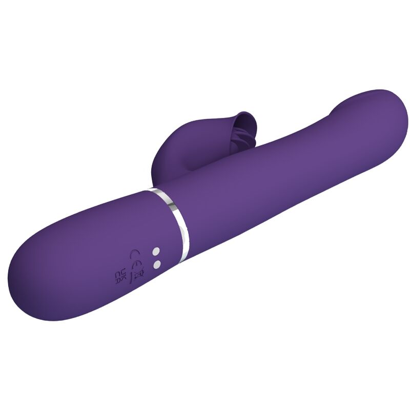 PRETTY LOVE - ZALIN RABBIT VIBRADOR PERLAS 4 EN 1 MORADO