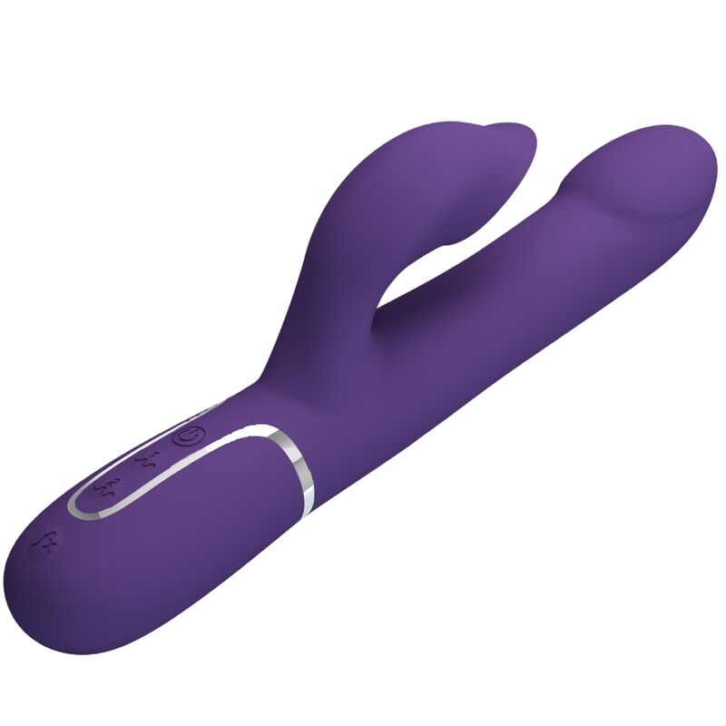 PRETTY LOVE - ZALIN RABBIT VIBRADOR PERLAS 4 EN 1 MORADO