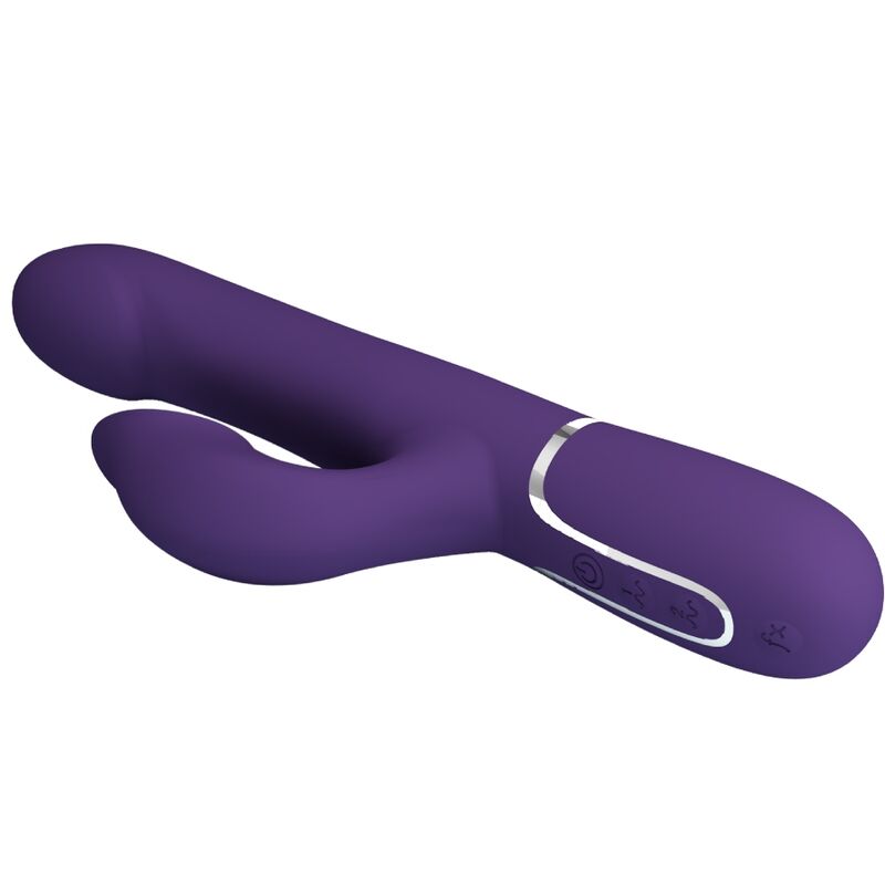 PRETTY LOVE - ZALIN RABBIT VIBRADOR PERLAS 4 EN 1 MORADO
