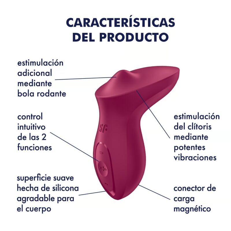 SATISFYER - EXCITERRR VIBRADOR DE CLITORIS DE APLICACIÓN BERRY