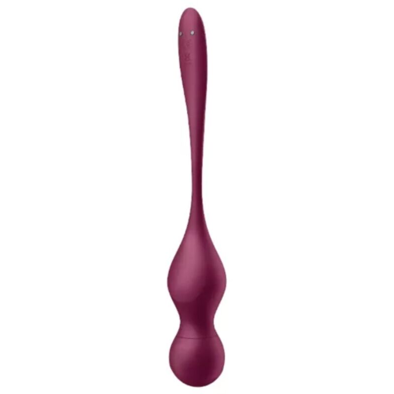SATISFYER - BOLAS VIBRATÓRIAS DE PÁSSAROS DO AMOR - APLICAÇÃO GRATUITA - VERMELHO VINHO
