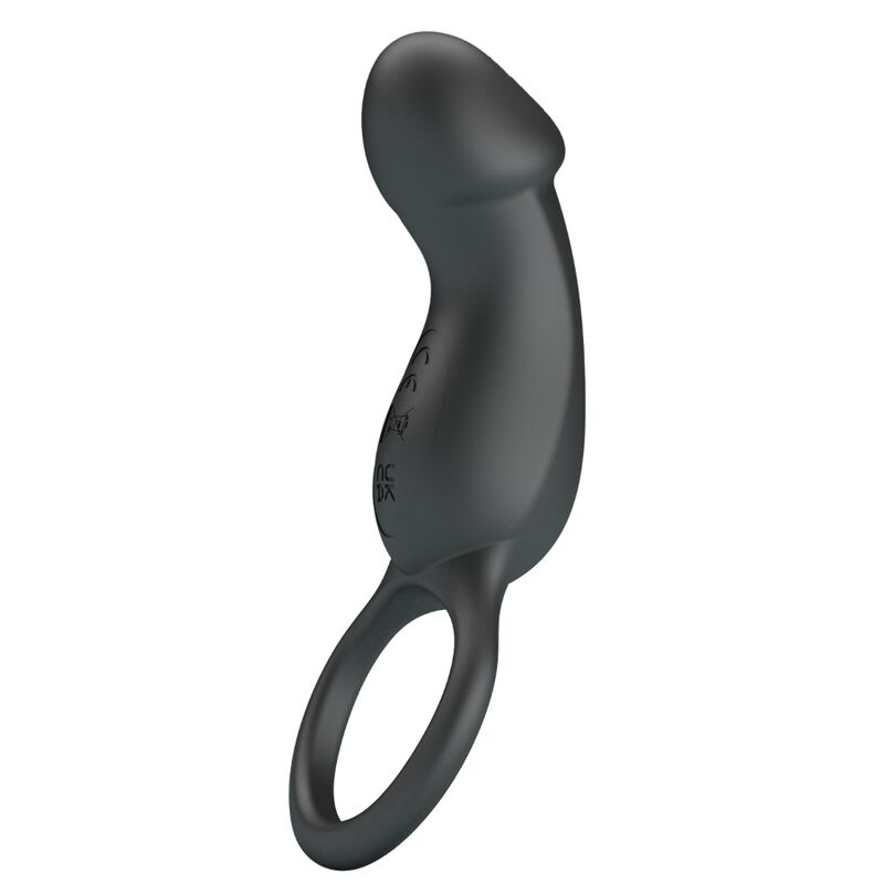 PRETTY LOVE - ANILLO VIBRADOR NEGRO TRAE CON ESTIMULADOR