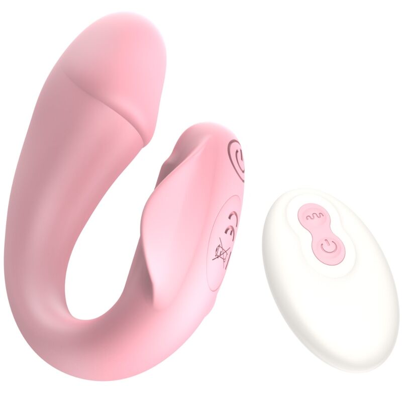 ARMONY - FRESHFUN CICI VIBRADOR DE ENCAIXE COM CONTROLO REMOTO E APLICAÇÃO 10 VIBRAÇÕES ROSA