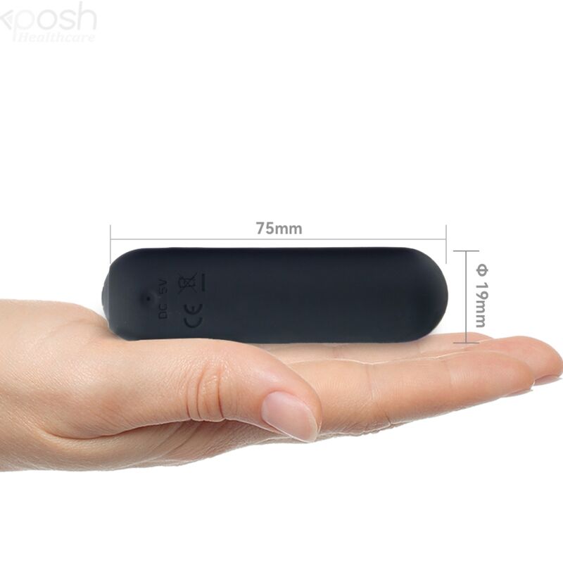 ARMONY - SPLASH HAHA VIBRATOR BULLET SILICONE 10 VIBRAÇÕES 75 X 19 CM PRETO