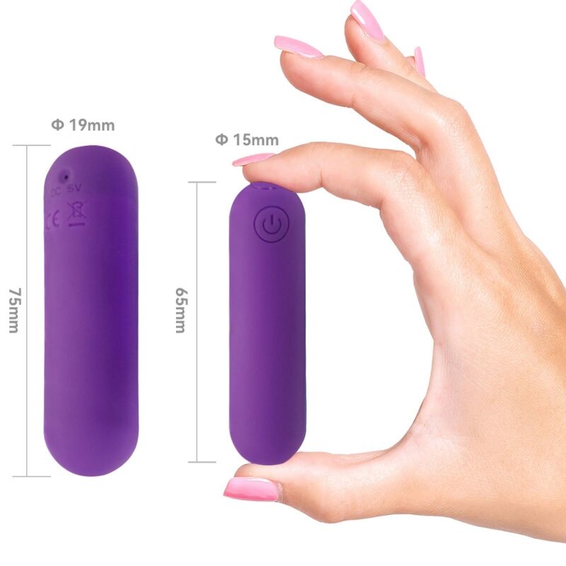 ARMONY - SPLASH HAHA VIBRATOR BULLET SILICONE 10 VIBRAÇÕES 75 X 19 CM ROXO