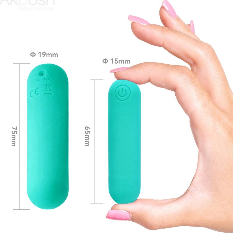 ARMONY - SPLASH HAHA VIBRATOR BULLET SILICONE 10 VIBRAÇÕES 75 X 19 CM VERDE