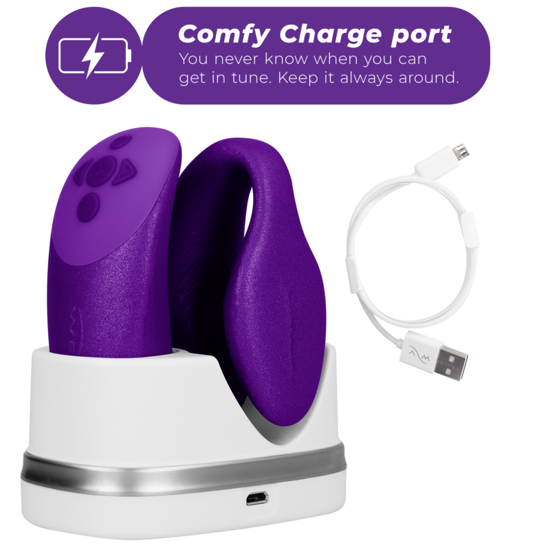 WE-VIBE - VIBRADOR CHORUS PARA PAREJAS CON CONTROL DE APRECIÓN COLOR LILA