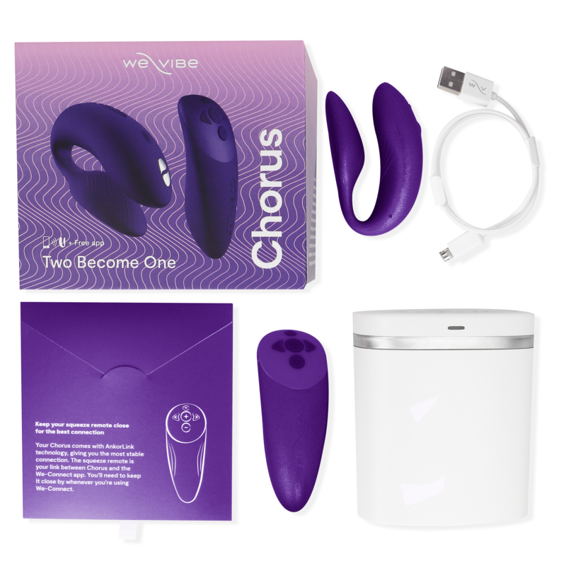 WE-VIBE - VIBRADOR CHORUS PARA PAREJAS CON CONTROL DE APRECIÓN COLOR LILA