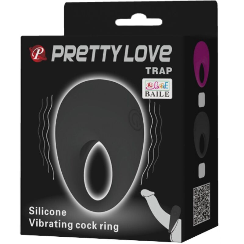 PRETTY LOVE - ANEL VIBRADOR TRAP PRETO