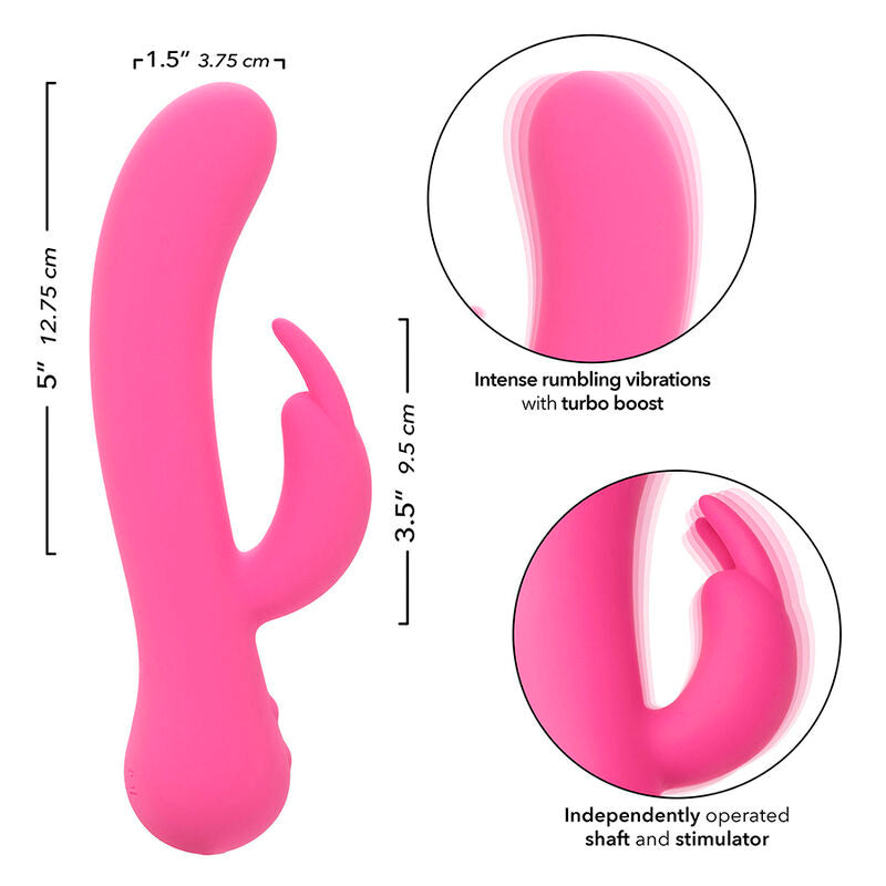 CALEXOTICS - VIBRADOR COELHO RECARREGÁVEL ROSA PARA PRIMEIRA UTILIZAÇÃO