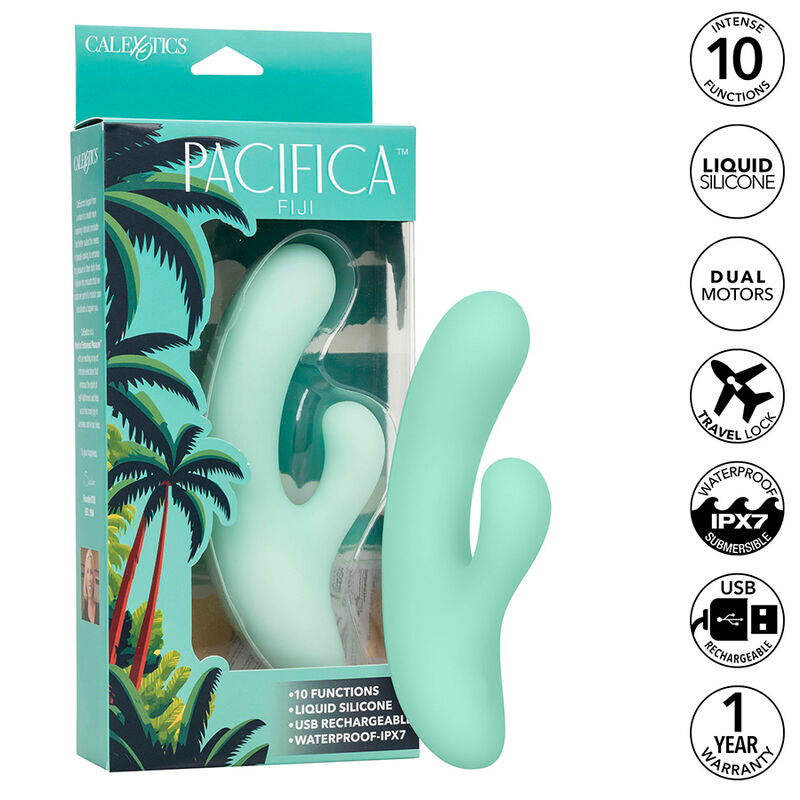 CALEXOTICS - PACIFICA FIJI VIBRADOR E ESTIMULADOR PONTO G 10 VIBRAÇÕES ÁGUA