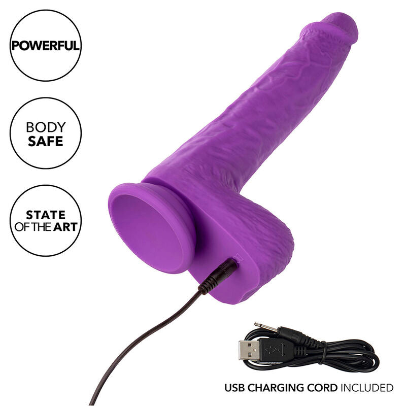 CALEXOTICS - ESTUDANTES VIBRADOR RECARREGÁVEL E ROTATIVO 10 VIBRAÇÕES ROXO