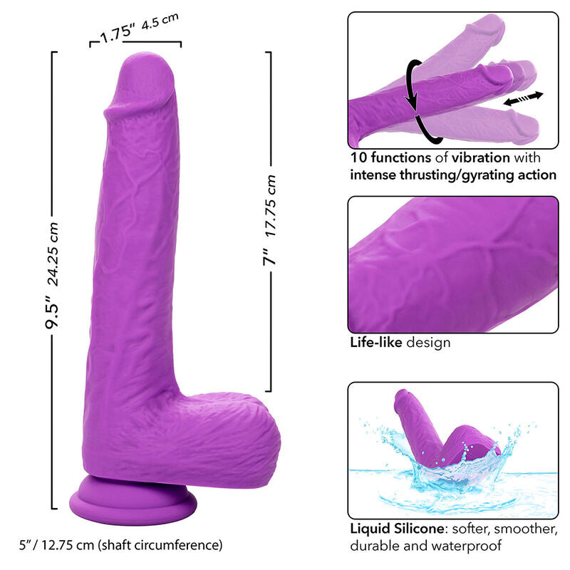 CALEXOTICS - ESTUDANTES VIBRADOR RECARREGÁVEL E ROTATIVO 10 VIBRAÇÕES ROXO