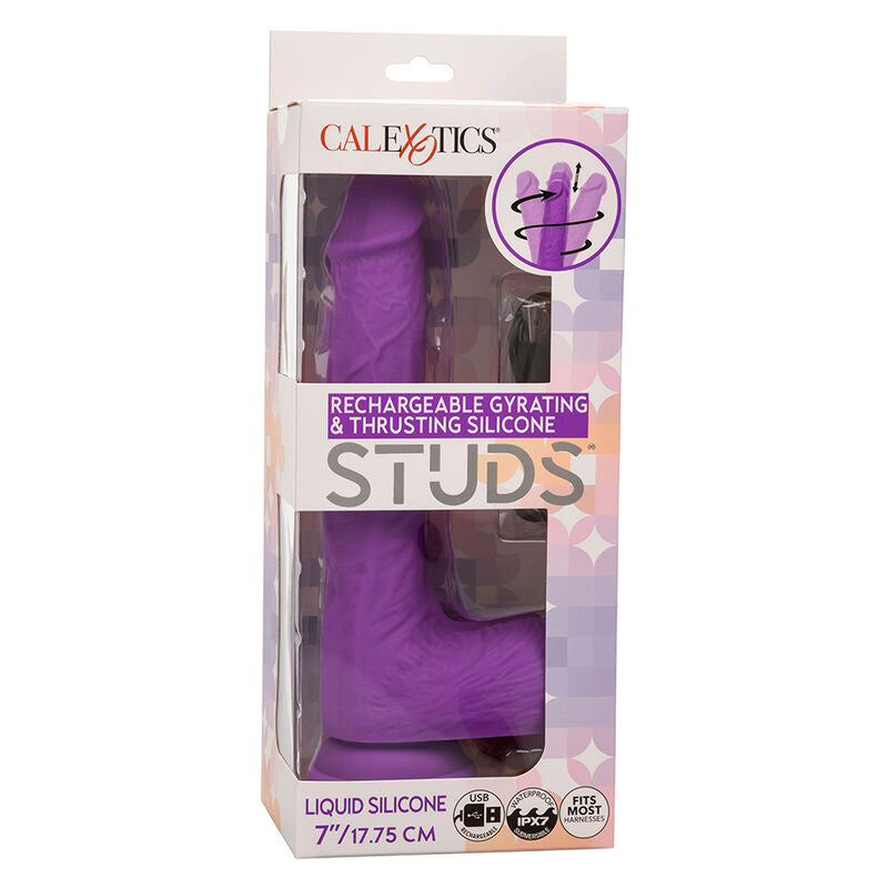 CALEXOTICS - ESTUDANTES VIBRADOR RECARREGÁVEL E ROTATIVO 10 VIBRAÇÕES ROXO