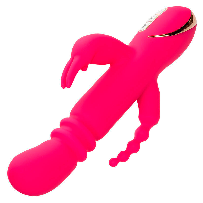 CALEXOTICS - JACK FANTASY VIBRADOR TRIPLO AQUECIDO ROSA COELHO