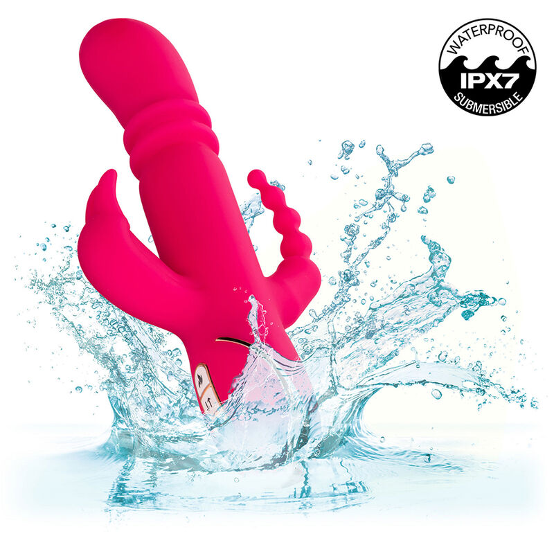 CALEXOTICS - JACK FANTASY VIBRADOR TRIPLO AQUECIDO ROSA COELHO